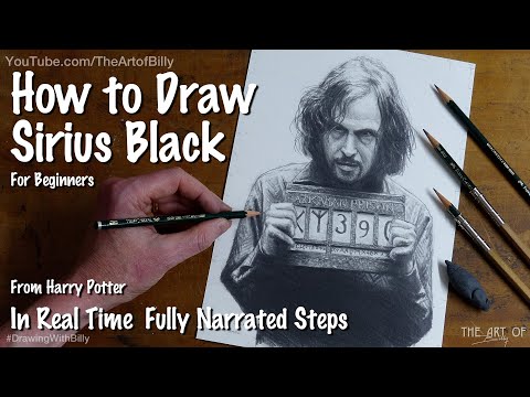 How to Draw Sirius Black for Beginners (Gary Oldman in the Harry Potter Movies)